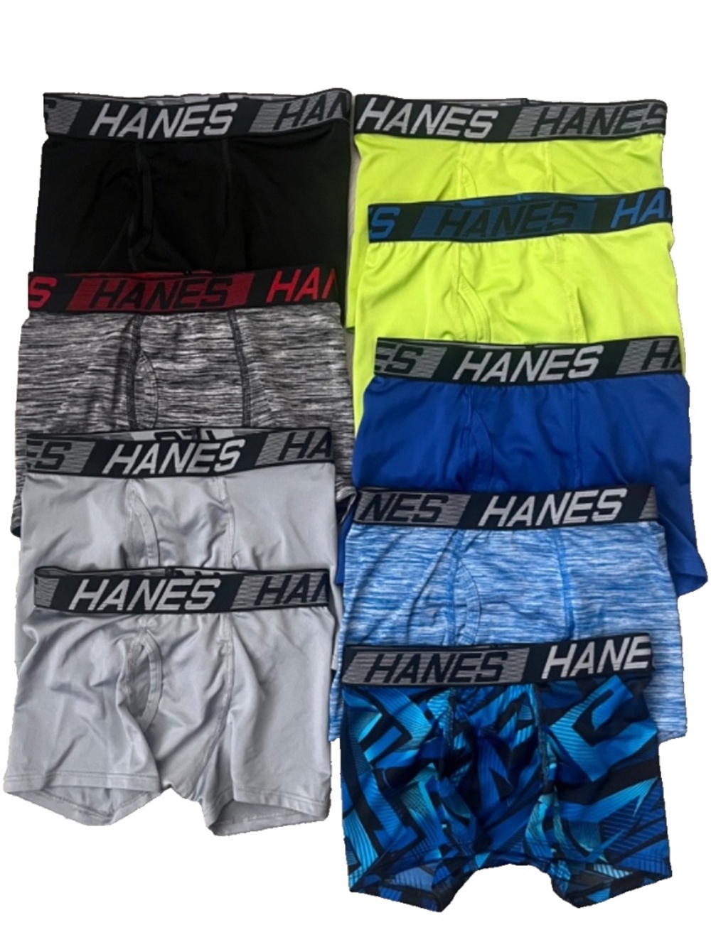 9 Pairs of Boys Hanes X-Temp Stretch Boxer Brief Underwear Size S